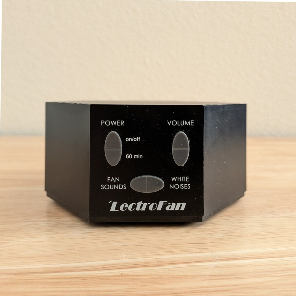 LectroFan ASM1007 High Fidelity White Noise Machine Fan Sound Sleep Timer Black